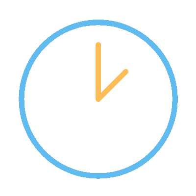 Wired outline 45 clock time hover pinch  2 